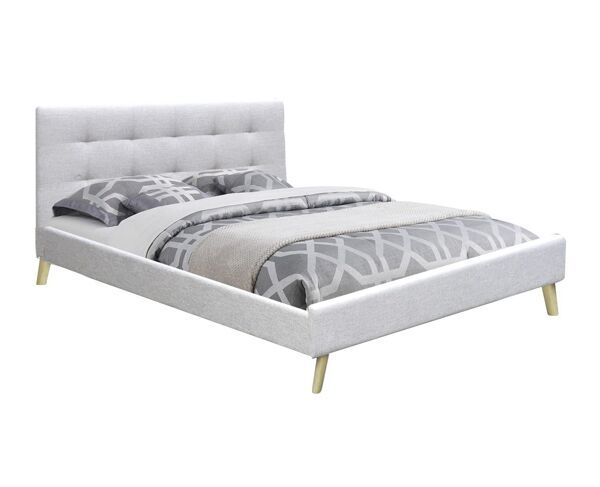 Sam Queen Bed - Light Grey